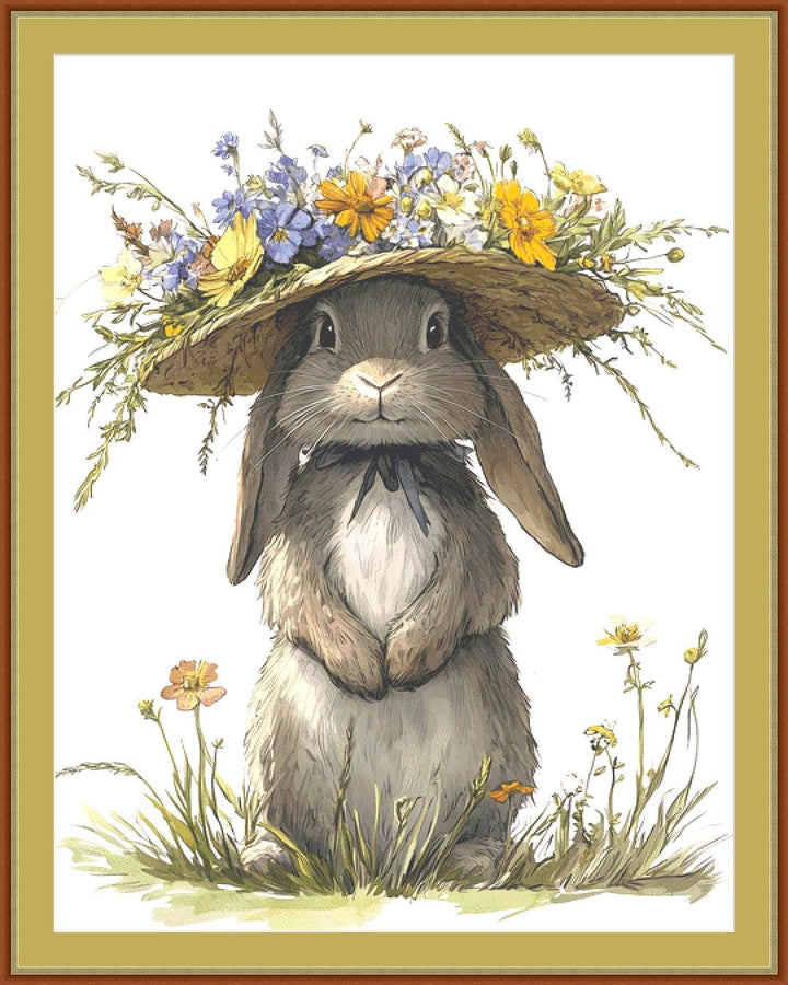 Petals and Paws (Max Size/Color) counted cross stitch pattern by The Art Revivalist
