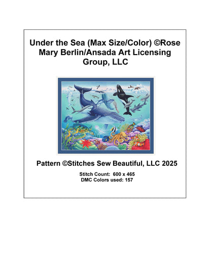 Under the Sea (Max Size/Color) counted cross stitch pattern by Rose Mary Berlin/Ansada Art Licensing Group, LLC