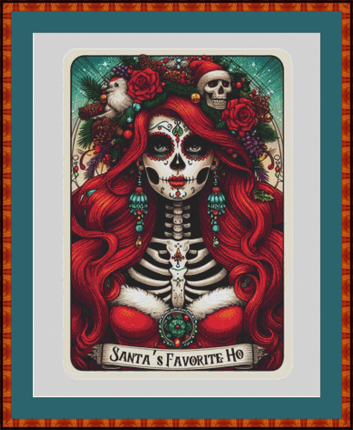 Santa's Favorite Ho counted cross stitch pattern by Designsaty.pik