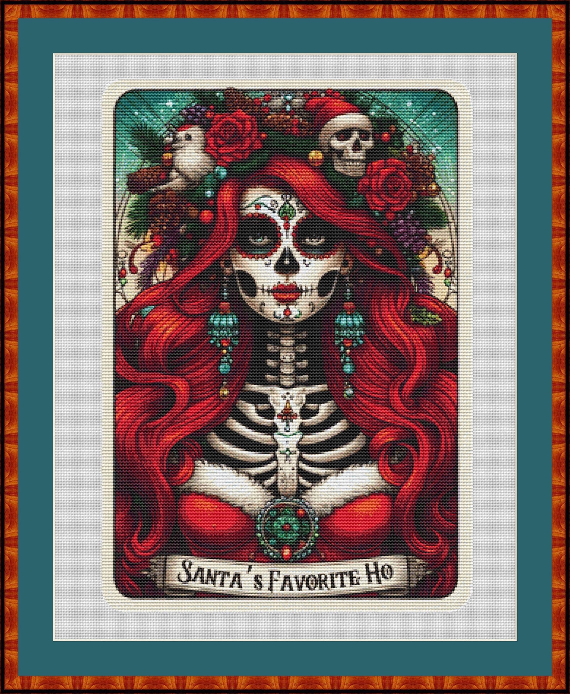Santa's Favorite Ho counted cross stitch pattern by Designsaty.pik