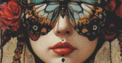 Butterfly Daze counted cross stitch pattern by Ingrid Jean AI Art