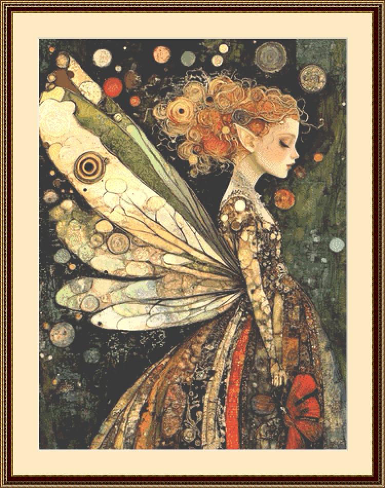 Fairy Princess counted cross stitch pattern by Ingrid Jean AI Art