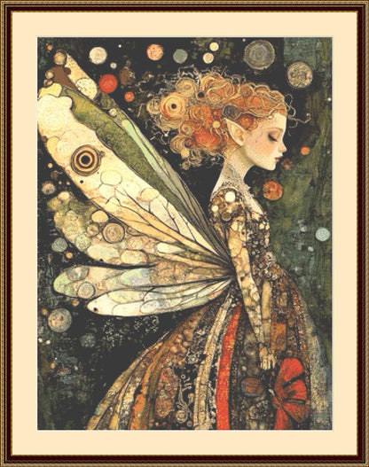 Fairy Princess counted cross stitch pattern by Ingrid Jean AI Art