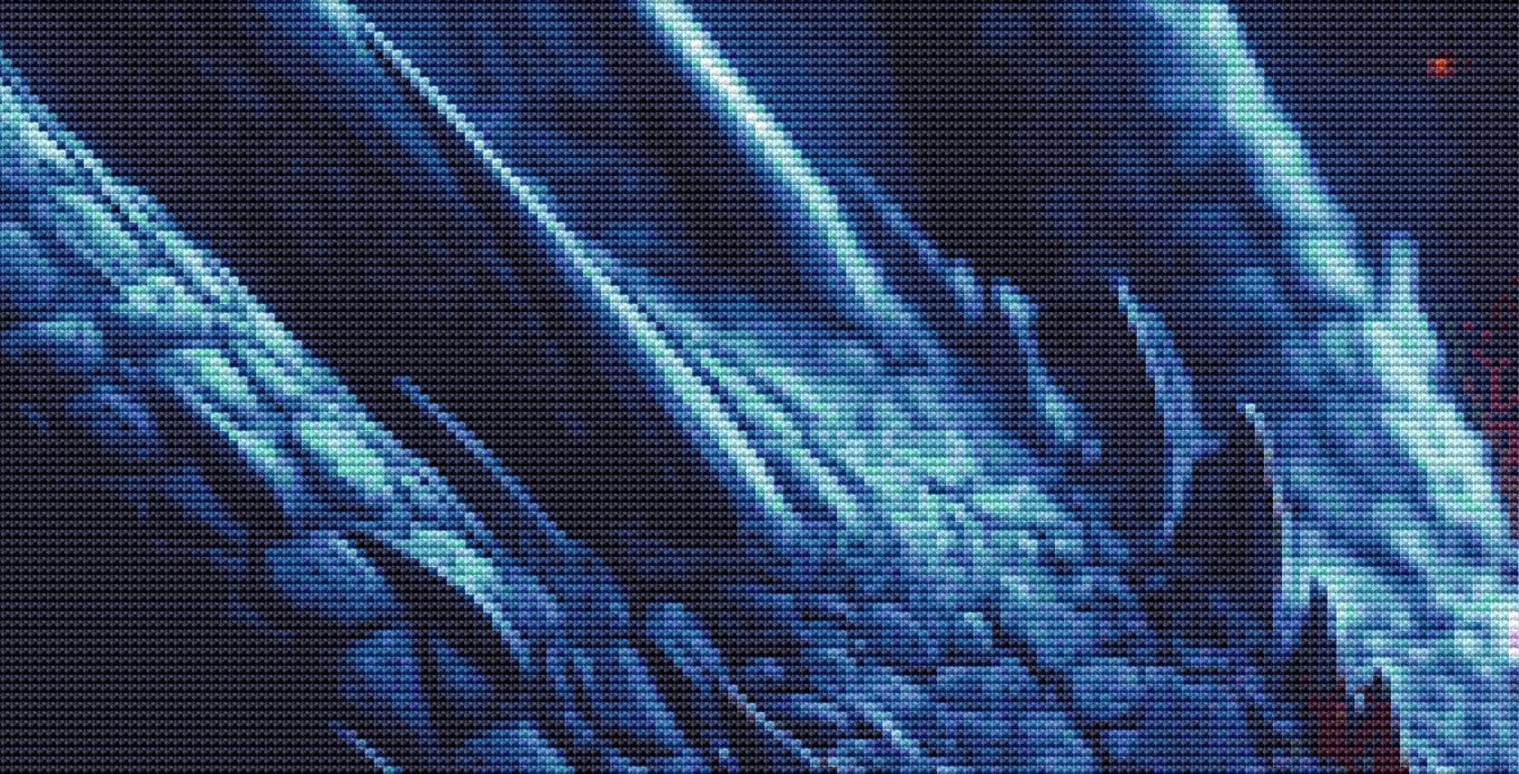 Blood Moon Guardian counted cross stitch pattern by Serr.Kai A Quill & Ink