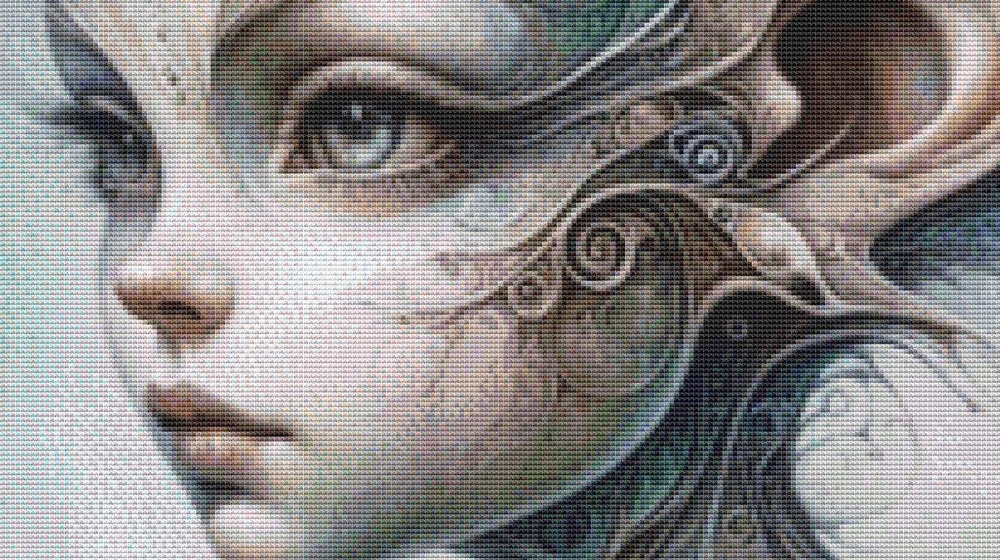 Ethereal Fairy Elida counted cross stitch pattern by Ingrid Jean AI Art