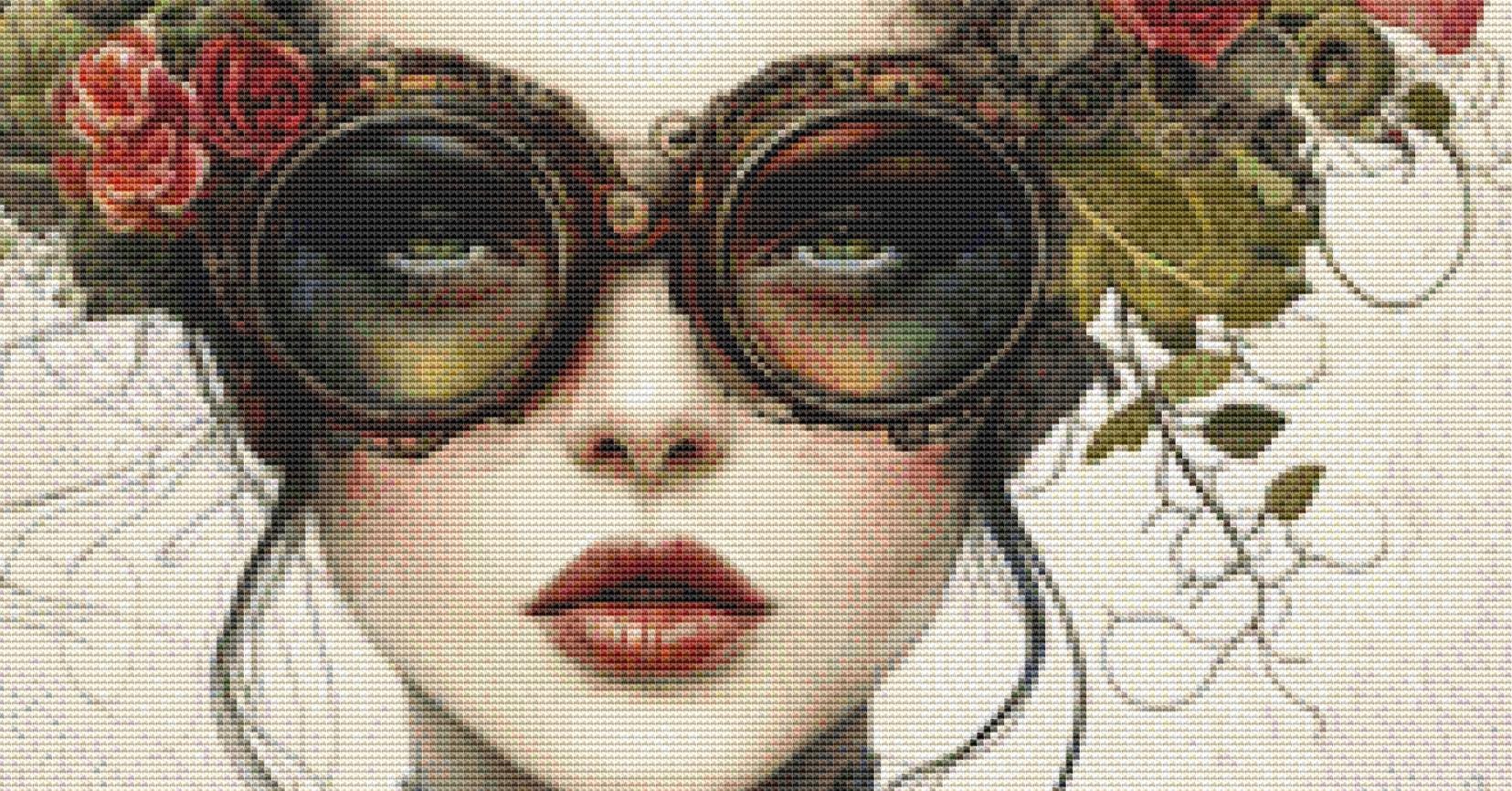 Spring Steampunk Woman 1 counted cross stitch pattern by Craft and Cherish