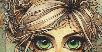 Home is Where The Cat Is counted cross stitch pattern by Ingrid Jean AI Art