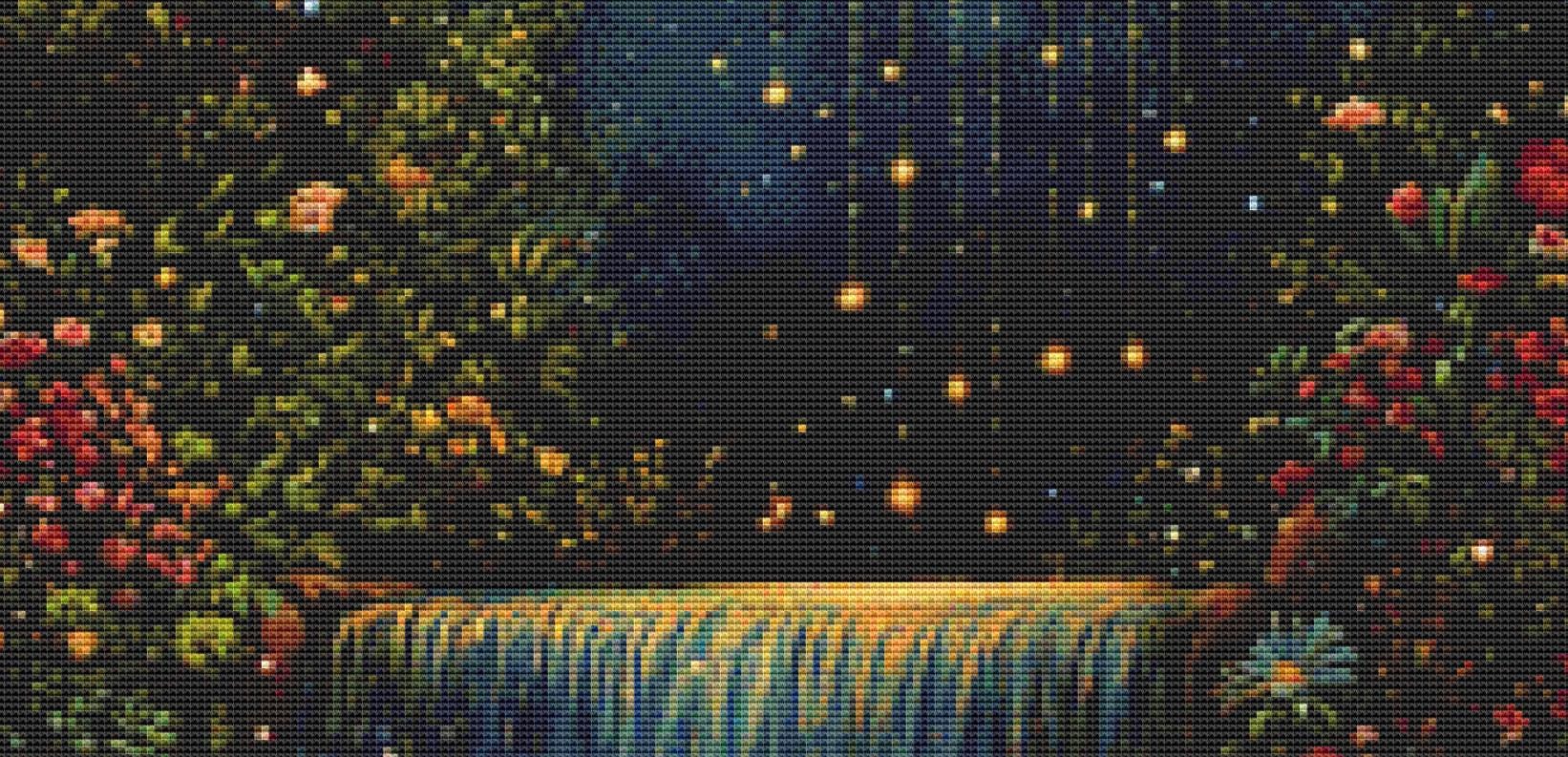 Garden of Moonlight Healing counted cross stitch pattern by IllustNation
