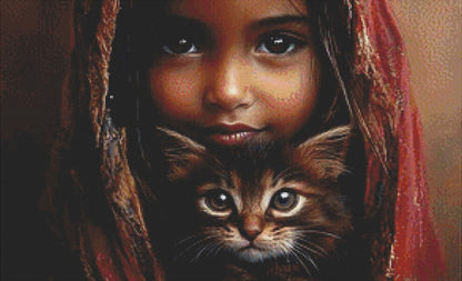 Pawfection counted cross stitch pattern by Ingrid Jean AI Art