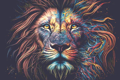 Lion Face counted cross stitch pattern by Digital Art Club AU