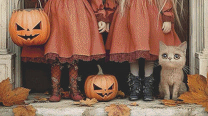 Double Trouble counted cross stitch pattern by Ingrid Jean AI Art