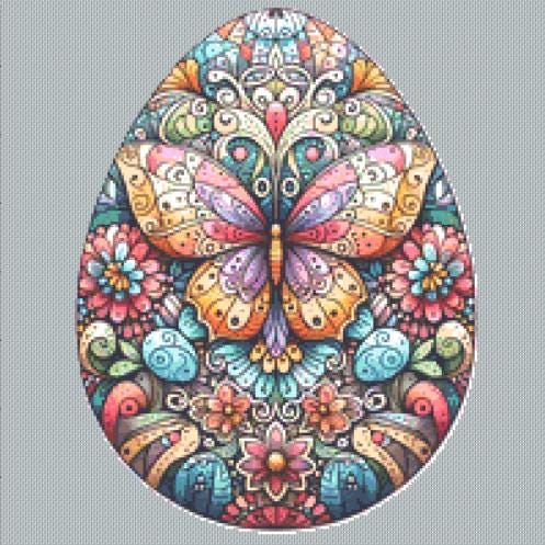 Easter Egg Mandala 2 counted cross stitch pattern by ©Adobe Ext License