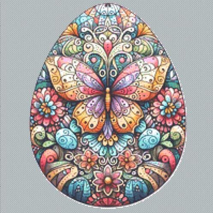 Easter Egg Mandala 2 counted cross stitch pattern by ©Adobe Ext License