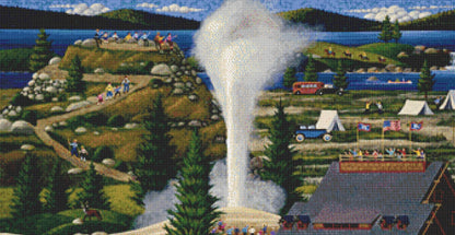 Old Faithful counted cross stitch pattern by Heronim/Ansada Art Licensing Group, LLC