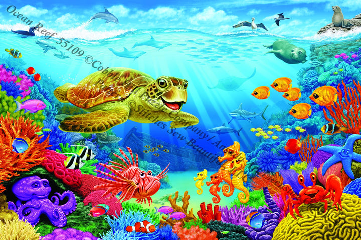 Ocean Reef 55109 (Max Size/Color) counted cross stitch pattern by Cobble Hill Puzzle Company/Ansada Art Licensing Group,LLC
