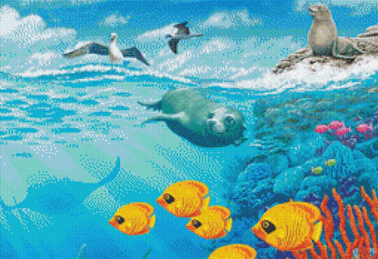 Ocean Reef 55109 (Max Size/Color) counted cross stitch pattern by Cobble Hill Puzzle Company/Ansada Art Licensing Group,LLC
