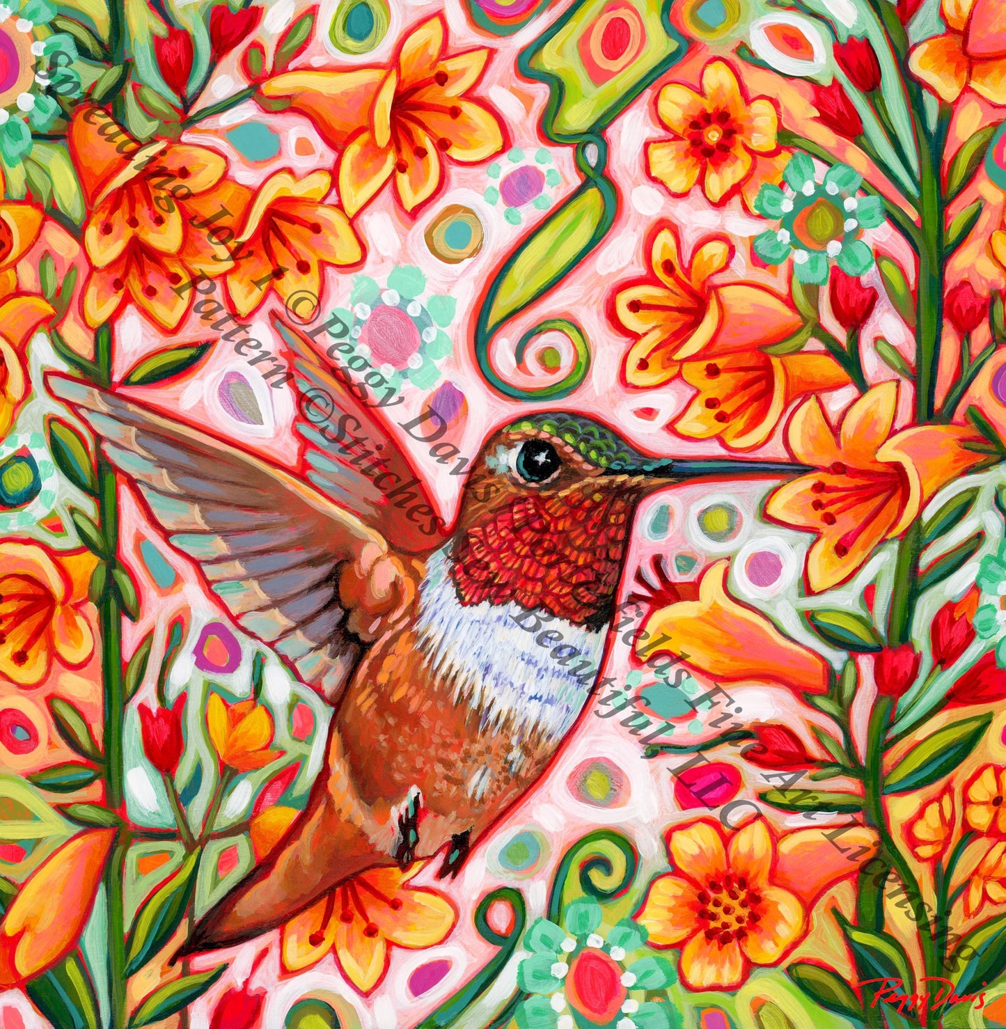 Spreading Joy 1 counted cross stitch pattern by Peggy Davis/Porterfields Fine Art Licensing