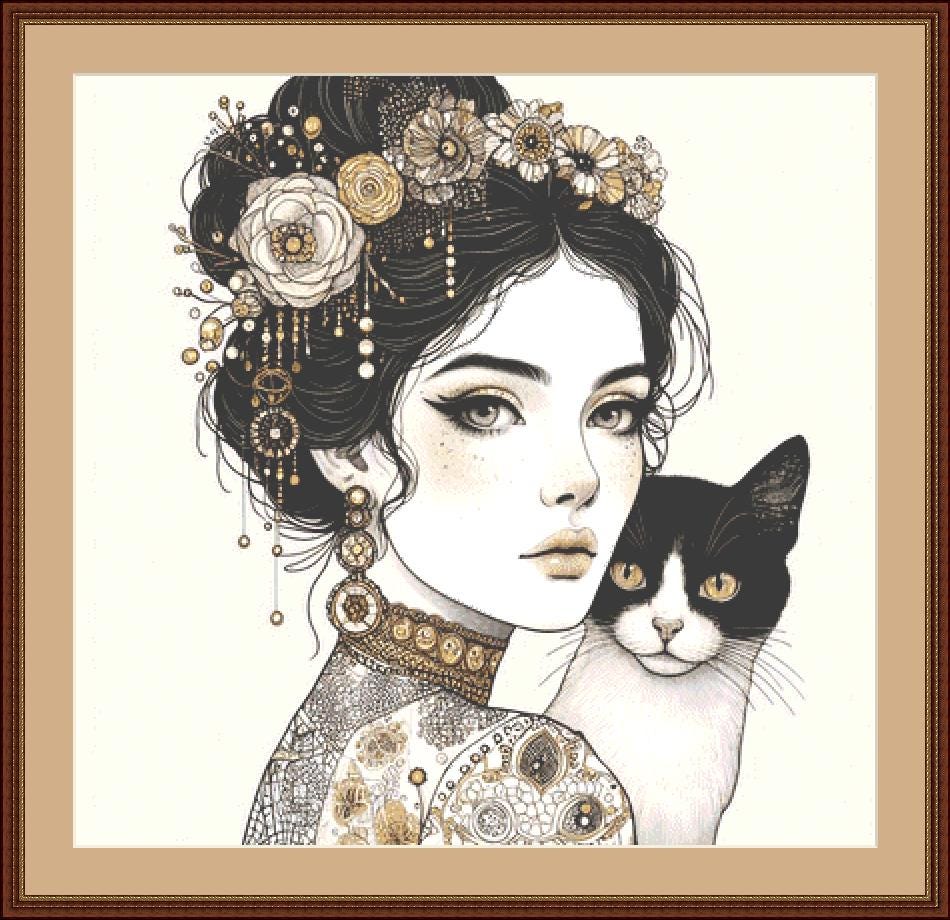 Kaitlyn counted cross stitch pattern by Ana Dias