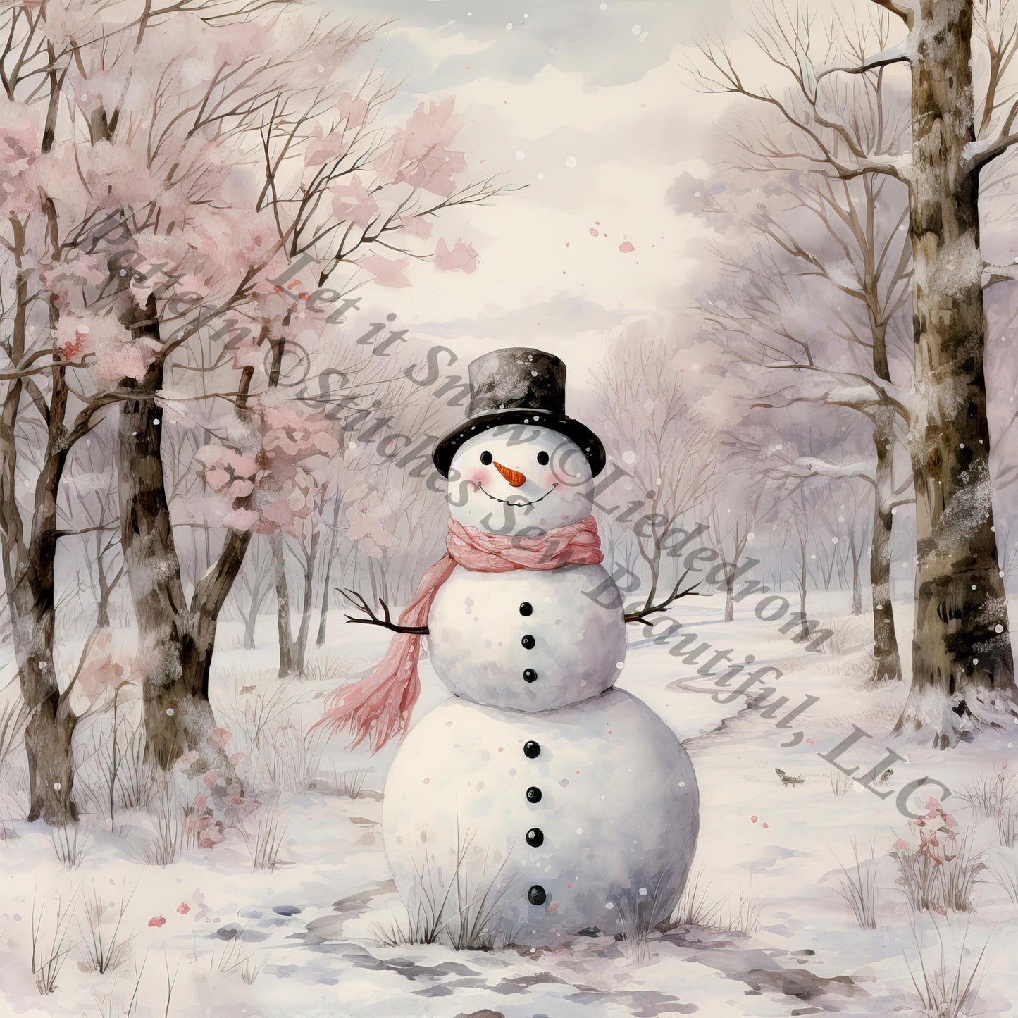 Let it Snow (Small) coutned cross stitch pattern by Liededrom