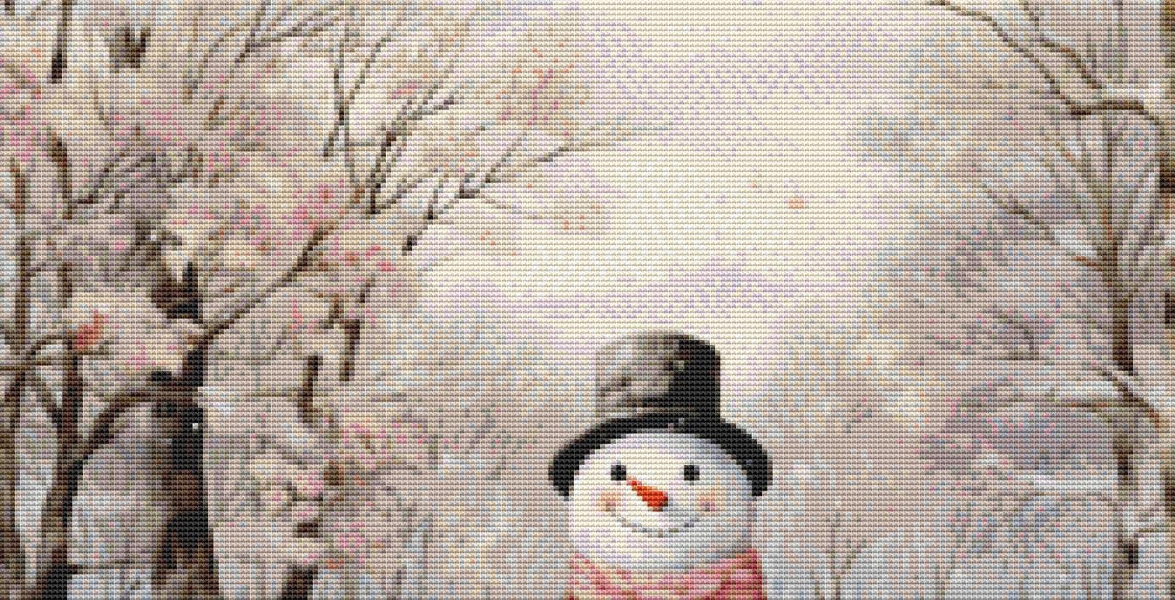 Let it Snow (Small) coutned cross stitch pattern by Liededrom