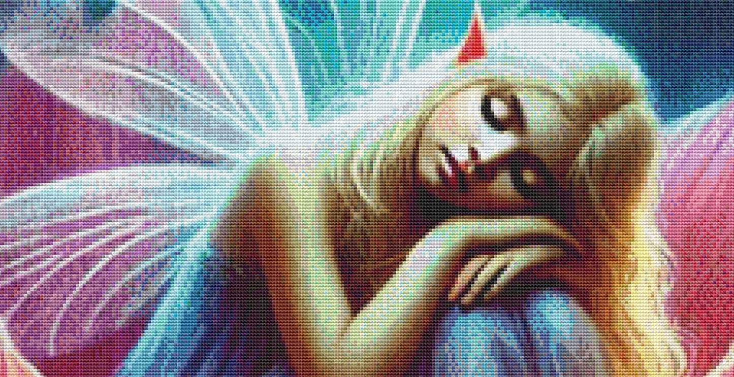 The Fairy's Sleep counted cross stitch pattern by Eder Jose Rosa