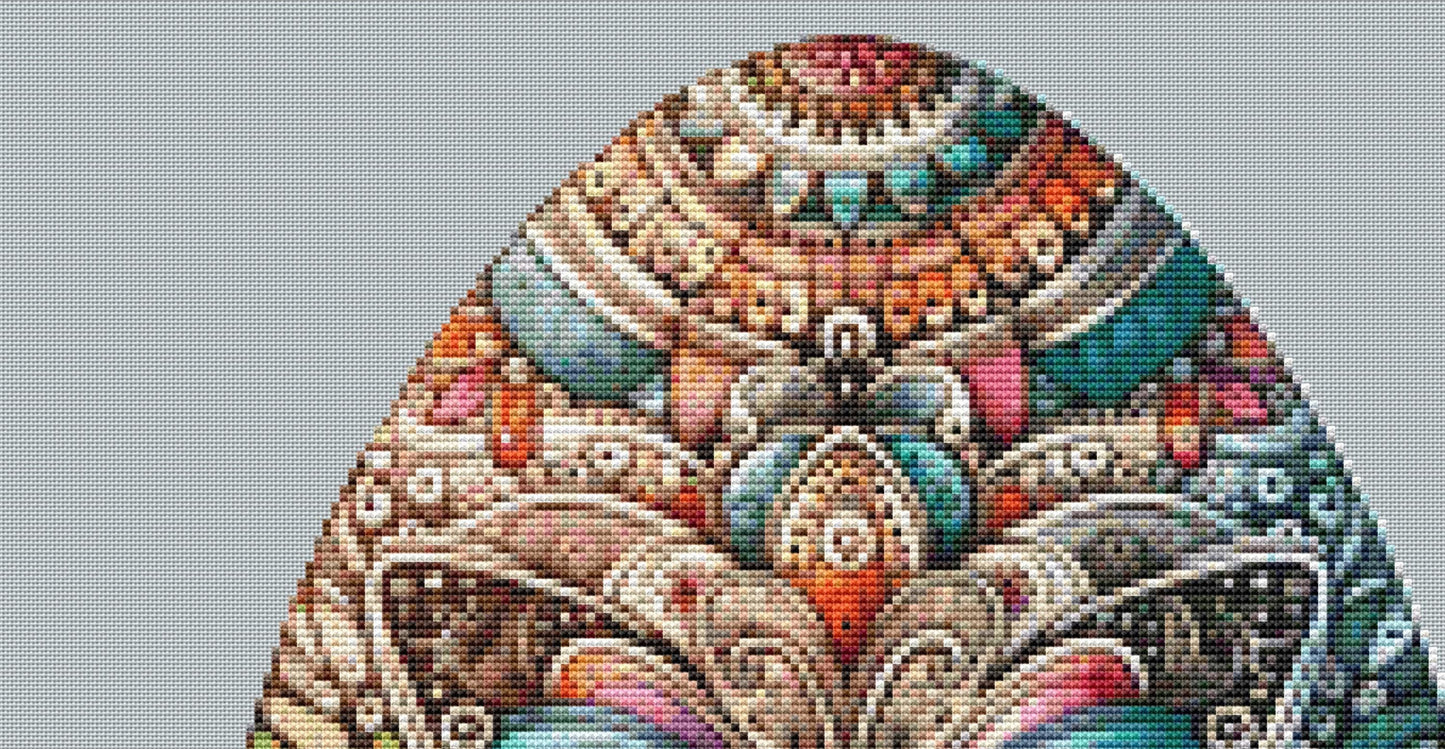Easter Egg Mandala 3 counted cross stitch pattern by ©Adobe Ext License