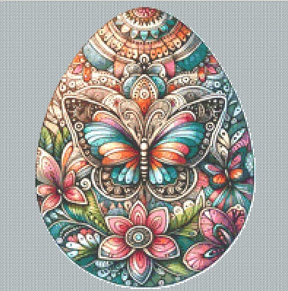 Easter Egg Mandala 3 counted cross stitch pattern by ©Adobe Ext License