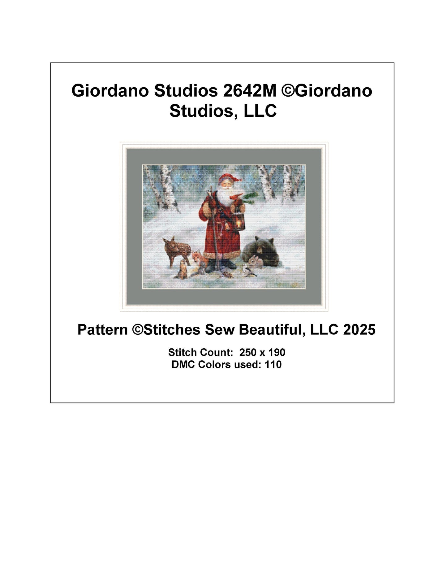 Giordano Studios 2642M (Small) counted cross stitch pattern by Giordano Studios, LLC