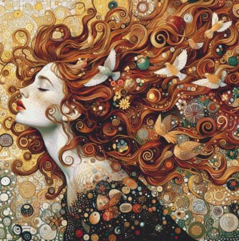 Mother Earth counted cross stitch pattern by Ana Dias
