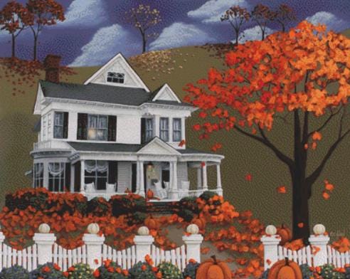 Front Row Seats at Wingate Place counted cross stitch pattern by Catherine Holman/Ansada Art Licensing Group, LLC