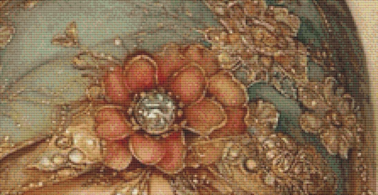 All Seeing Eyes counted cross stitch pattern by Ingrid Jean AI Art