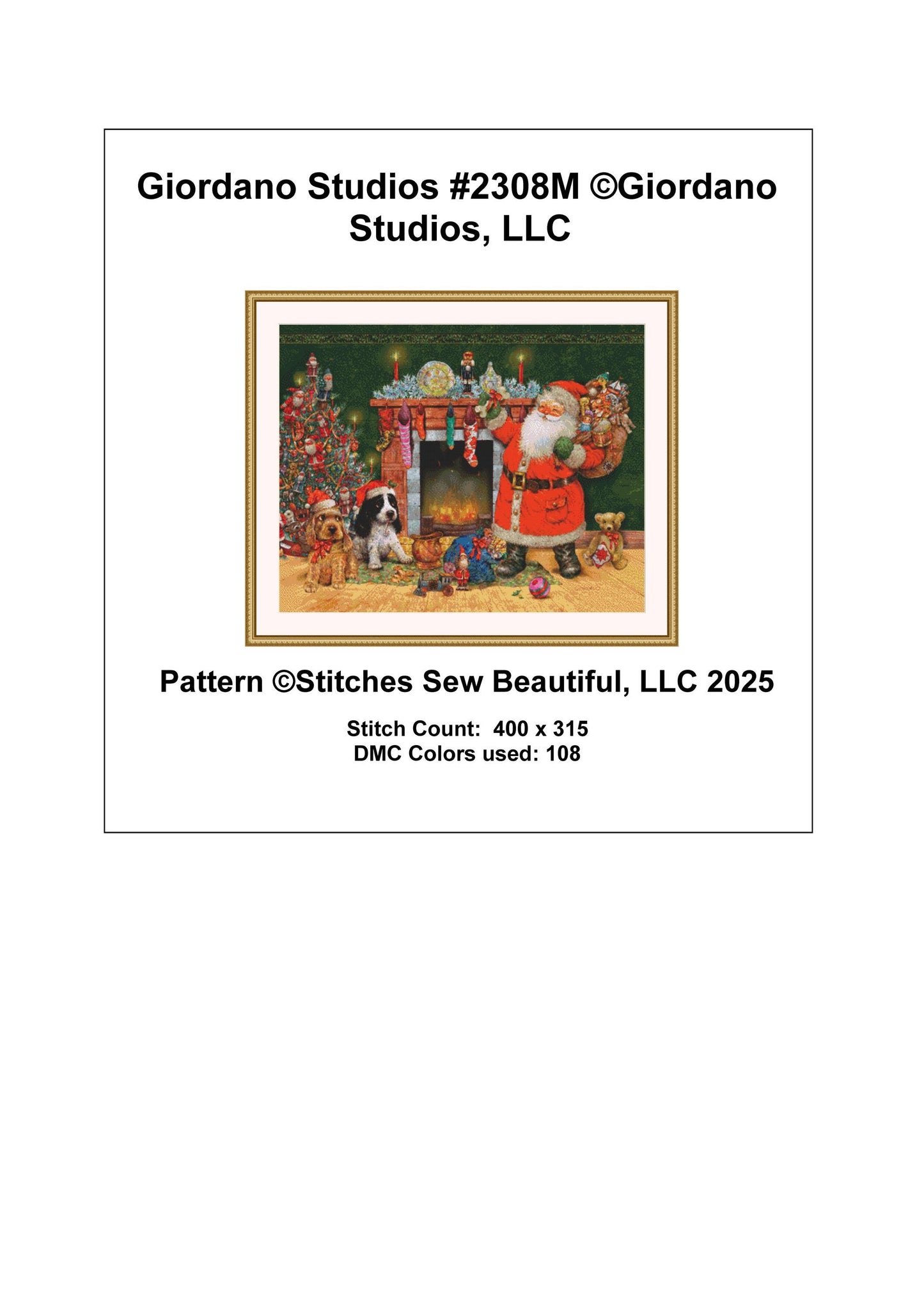 Giordano Studios 2308M counted cross stitch pattern by Giordano Studios, LLC