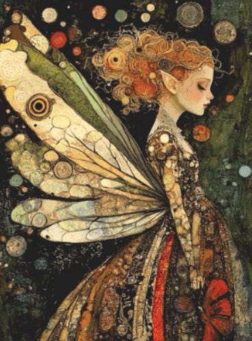 Fairy Princess counted cross stitch pattern by Ingrid Jean AI Art