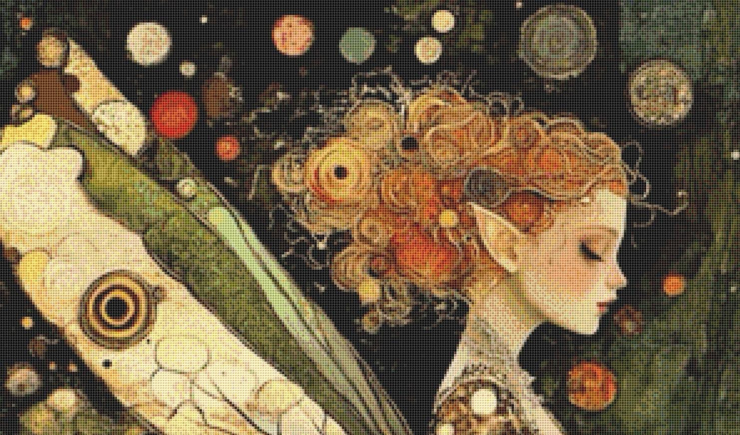 Fairy Princess counted cross stitch pattern by Ingrid Jean AI Art