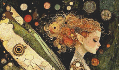 Fairy Princess counted cross stitch pattern by Ingrid Jean AI Art