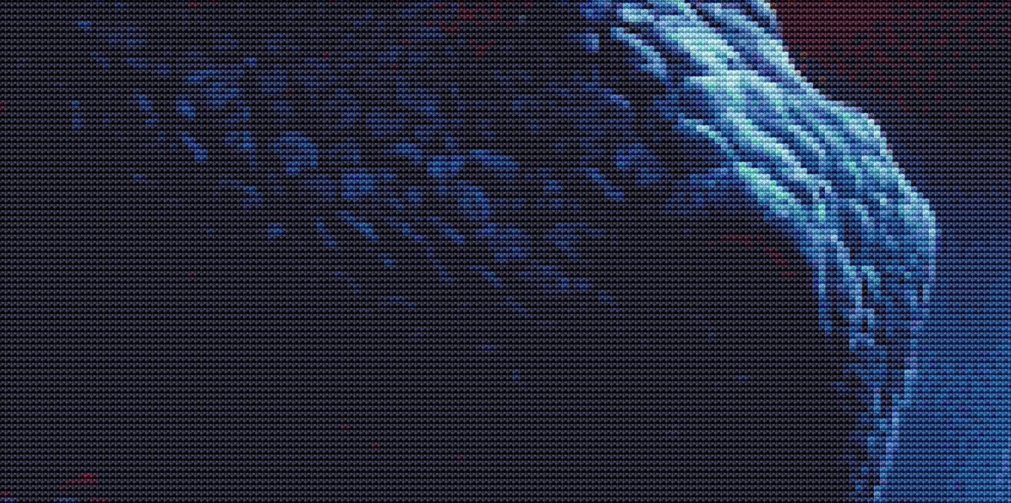 Blood Moon Guardian counted cross stitch pattern by Serr.Kai A Quill & Ink