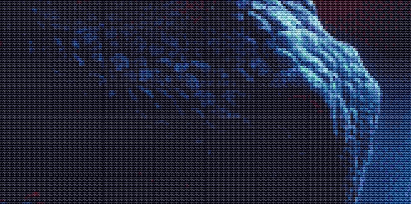 Blood Moon Guardian counted cross stitch pattern by Serr.Kai A Quill & Ink