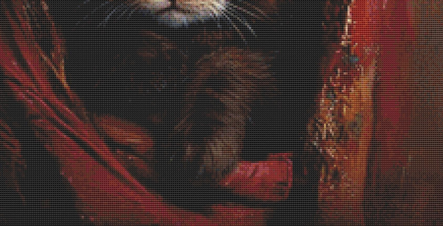 Pawfection counted cross stitch pattern by Ingrid Jean AI Art