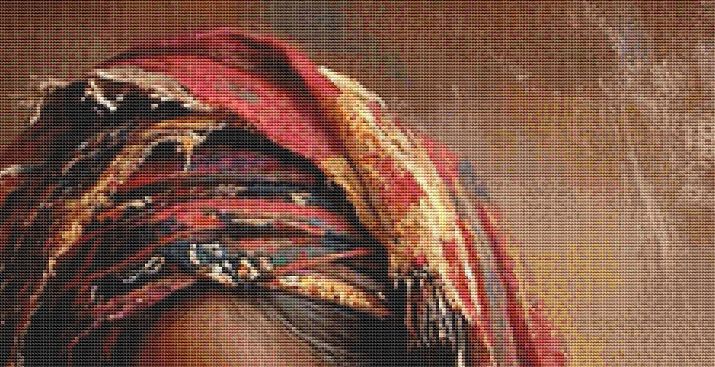 Pawfection counted cross stitch pattern by Ingrid Jean AI Art
