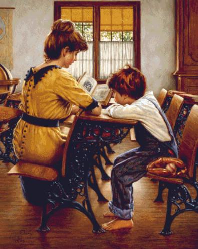 A Gift Of Time counted cross stitch pattern by Jim Daly/Ansada Art Licensing Group, LLC