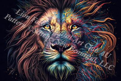 Lion Face counted cross stitch pattern by Digital Art Club AU