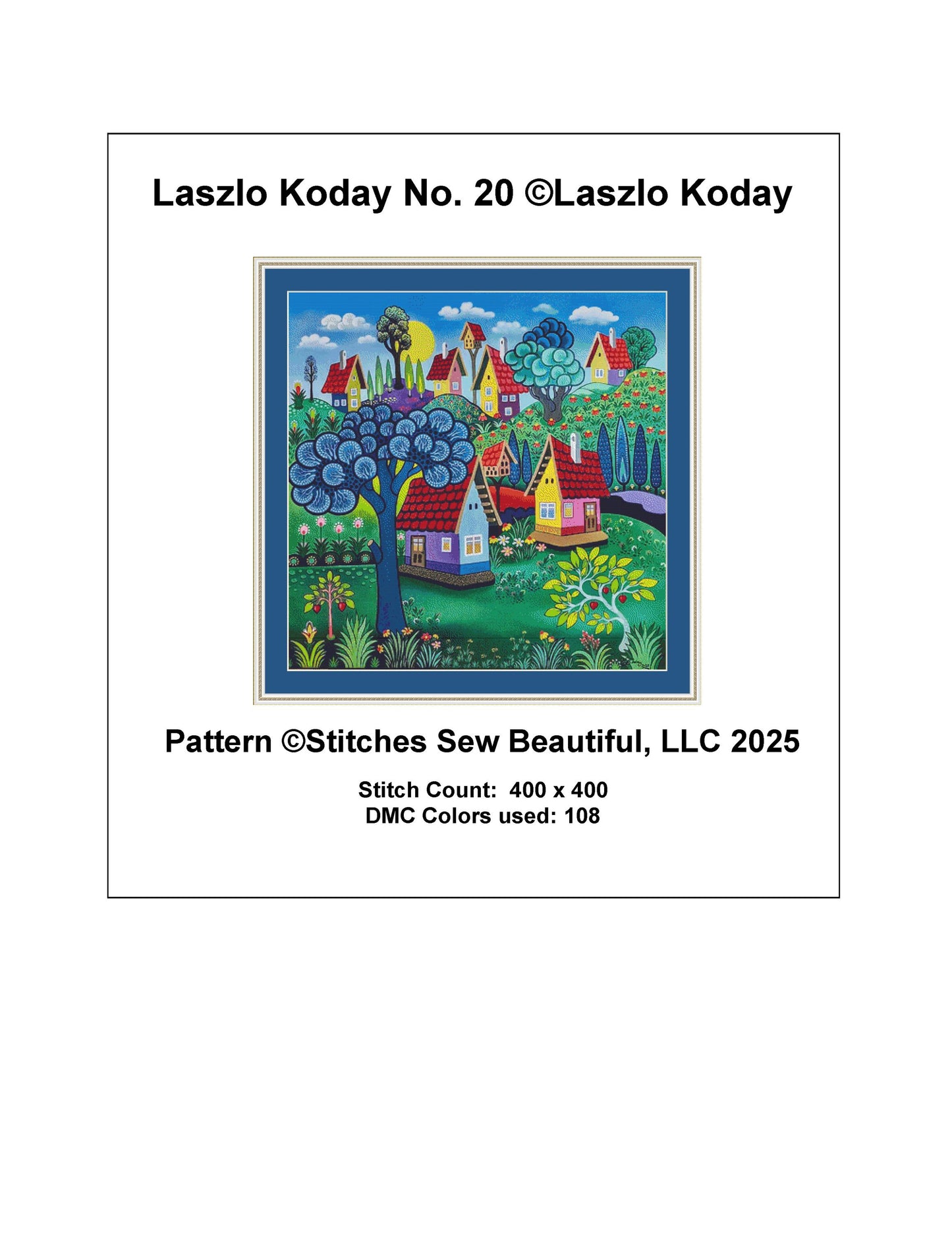 Laszlo Koday No. 20 counted cross stitch pattern by Laszlo Koday