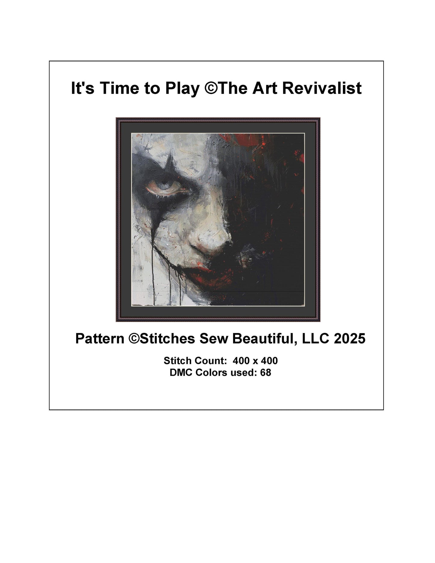 It's Time to Play counted cross stitch pattern by The Art Revivalist