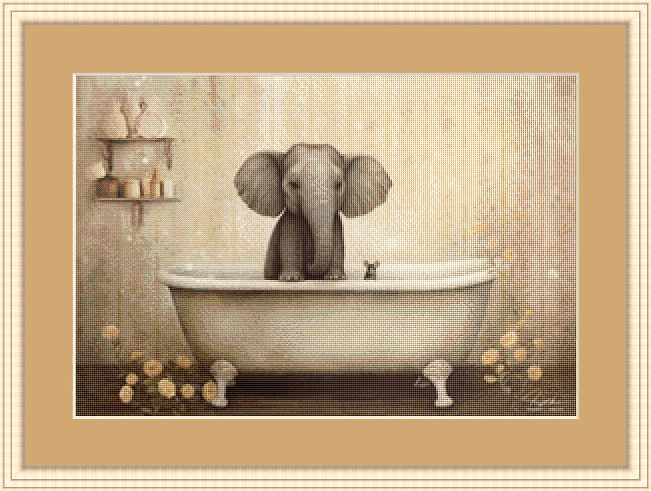 Bath Time (Small) counted cross stitch pattern by Tammy L. Gross