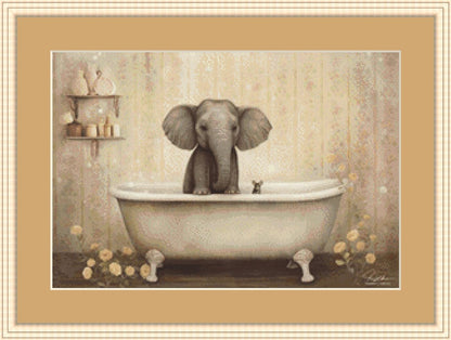 Bath Time (Small) counted cross stitch pattern by Tammy L. Gross