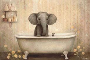 Bath Time (Small) counted cross stitch pattern by Tammy L. Gross