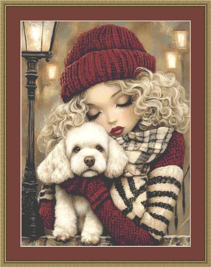 Pierre and Penelope counted cross stitch pattern by Ingrid Jean AI Art