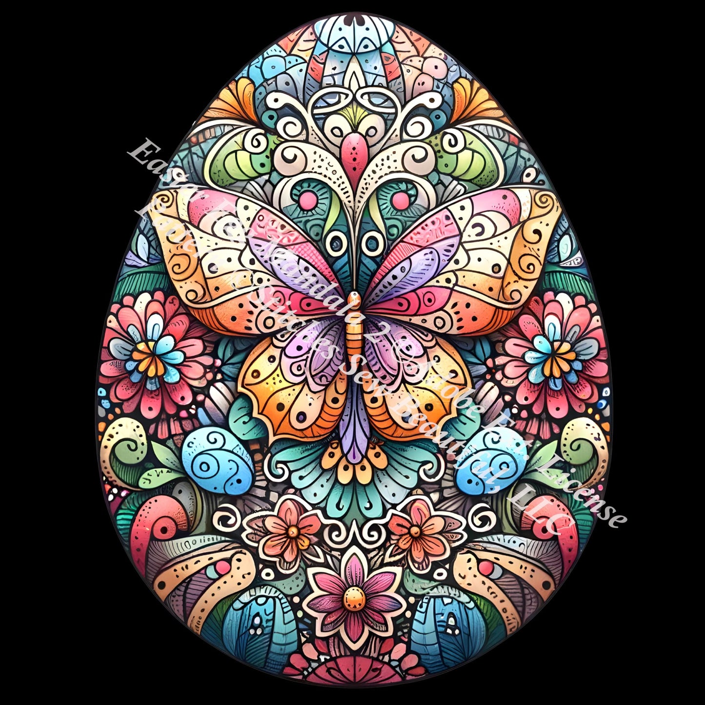 Easter Egg Mandala 2 counted cross stitch pattern by ©Adobe Ext License