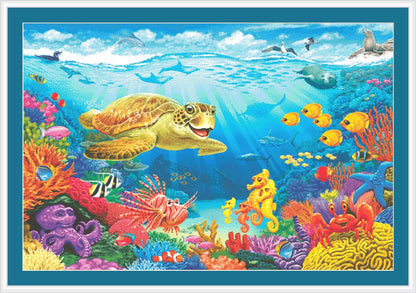 Ocean Reef 55109 (Max Size/Color) counted cross stitch pattern by Cobble Hill Puzzle Company/Ansada Art Licensing Group,LLC
