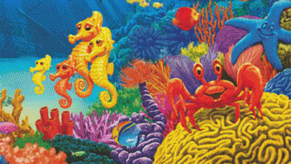 Ocean Reef 55109 (Max Size/Color) counted cross stitch pattern by Cobble Hill Puzzle Company/Ansada Art Licensing Group,LLC